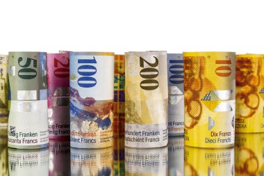İsviçre Frangı, banknot olarak haddelenmiş rulolar
