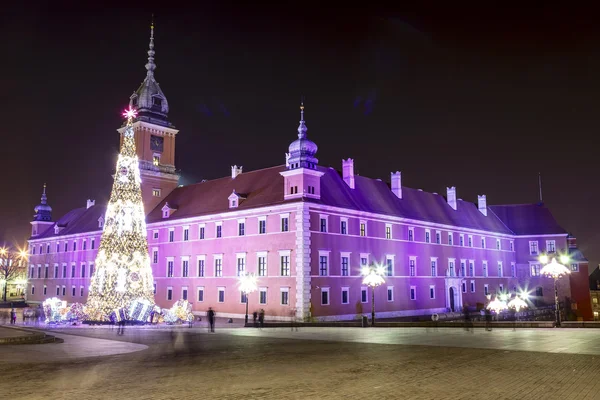Kungliga slottet inredda för julen, Warszawa — Stockfoto