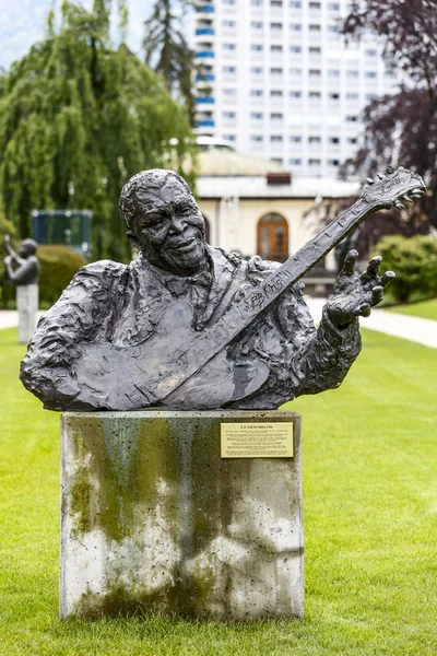 Statue to B.B. King in Montreux — Stock Photo, Image