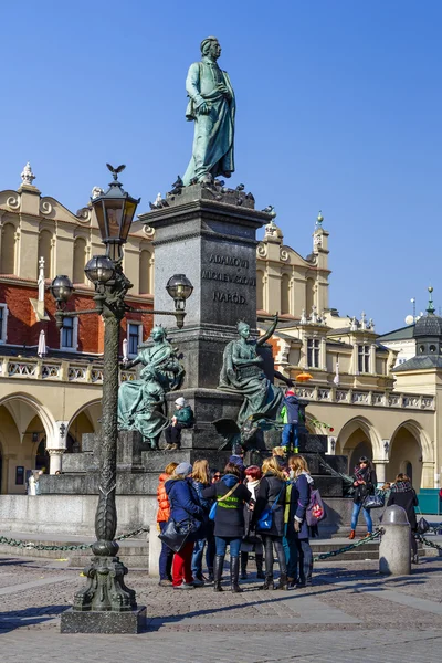 Monumento a Adam Mickiewicz, Cracovia — Foto de Stock