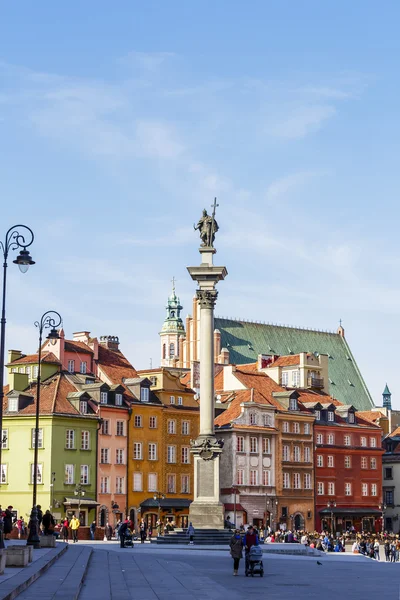 Socha krále zygmunt iii waza na Hradčanském náměstí — Stock fotografie