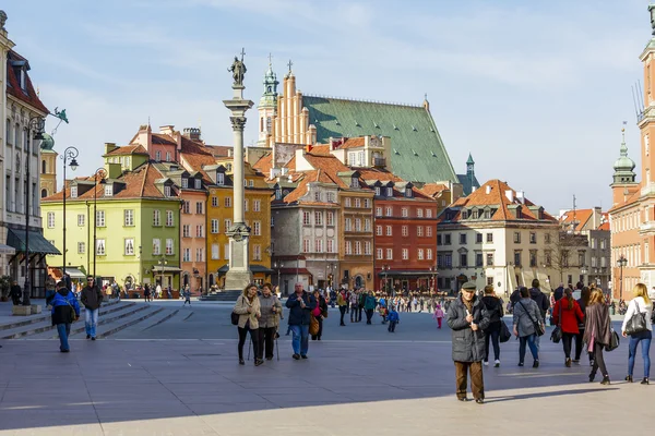 Castle Square and Statue of King Zygmunt III Waza — Stock Photo, Image