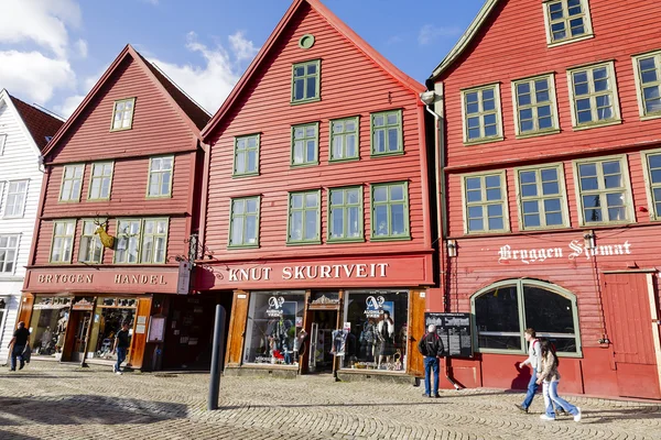 Bergen, bryggen mimarisi — Stok fotoğraf