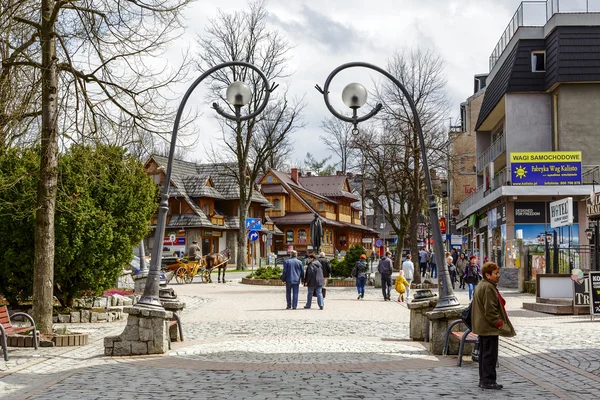 Krupowki rua principal em Zakopane — Fotografia de Stock