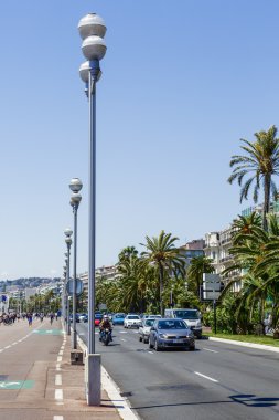Nice'de promenade des Anglais üzerinde Fransa