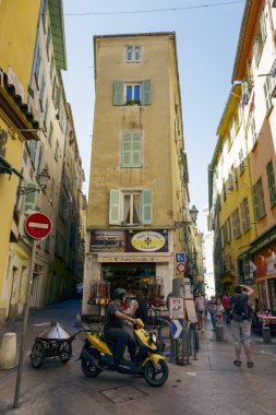Narrow streets, Vieille Ville, Nice, France clipart