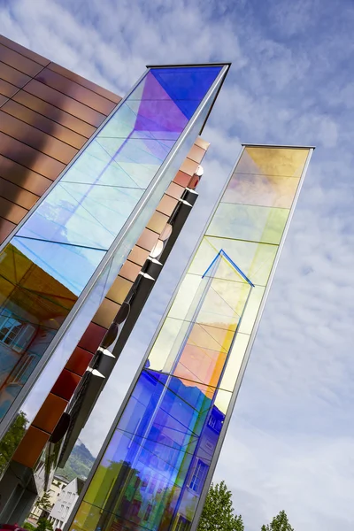 Two Light Prisms by Heinz Mack in Vaduz — Stock Photo, Image