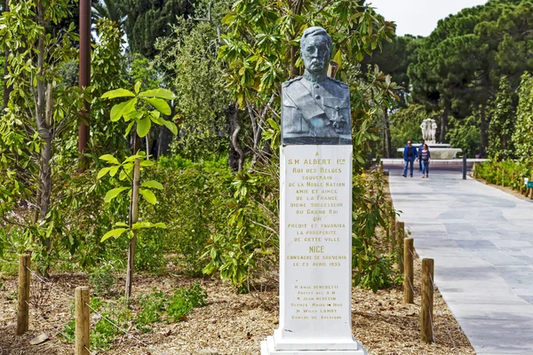 Pomnik 1. albert w Nicei — Zdjęcie stockowe