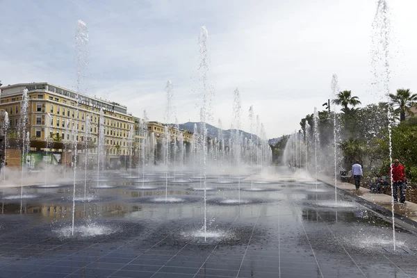 Fountain at Promenade du Paillon, Nice — Stock Photo, Image