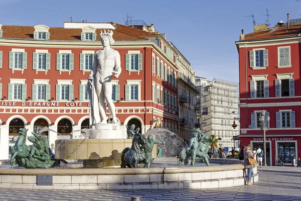 Apollo in fontaine du soleil in nice — Stockfoto