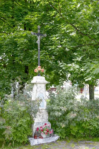Cross made of steel in Zakopane — Stock Photo, Image