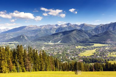 zakopane ve Uzaktan görülen tatras şehri
