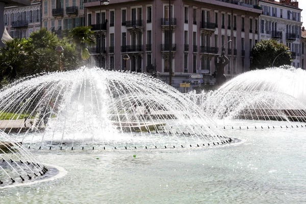 Fountain at L Esplanade Francis Giordan, Nice — Stock Photo, Image