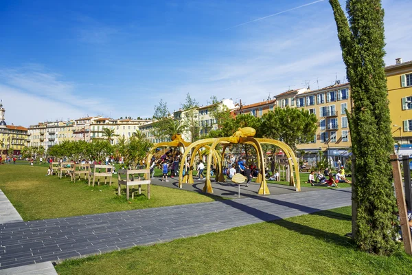 Playground at Promenade du Paillon in Nice — Stock Photo, Image