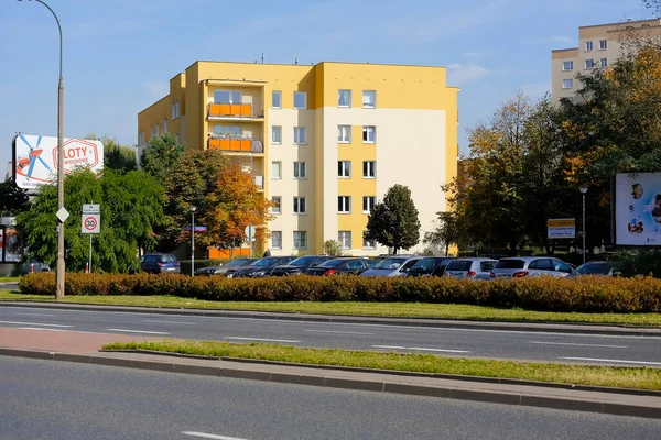 Warszawa Polen Oktober 2021 Andra Sidan Gata Goclaw Bostadsområde Finns — Stockfoto