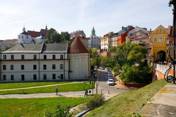 Lublino Polonia Settembre 2021 Panorama Della Città Vecchia Case Colorate — Foto Stock