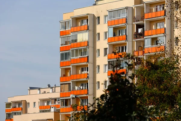 Warsaw Poland October 2021 Residential Building Which Many Families Live — Stock Photo, Image