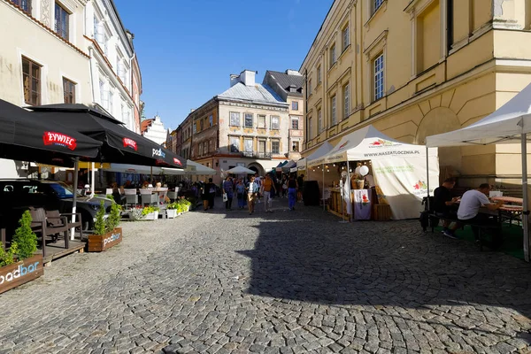 Lublin Polen September 2021 Der Nähe Der Mietshäuser Der Altstadt — Stockfoto