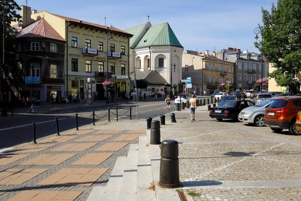 Lublin Polska Września 2021 Ogólny Widok Jedną Ulic Miasta Pobliżu — Zdjęcie stockowe