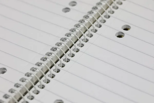 Lined Notebook Which Open Shown Close Notes Its Pages — Stock Photo, Image