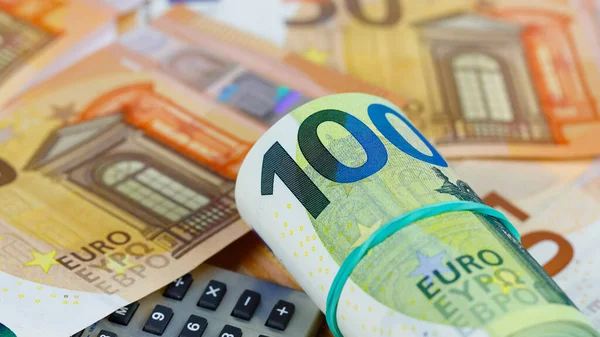 欧洲联盟的钞票 欧元钞票不是用纸做的 而是用纯棉纤维做的 以提高钞票的耐久性 欧元货币 — 图库照片