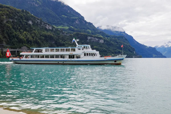 Brunnen Swiss Agustus 2020 Kapal Bermotor Weggis Sekarang Berlayar Dari — Stok Foto