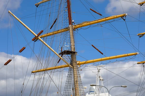 Gdynia Polonia Maggio 2022 Uno Dei Tre Alberi Del Veliero — Foto Stock