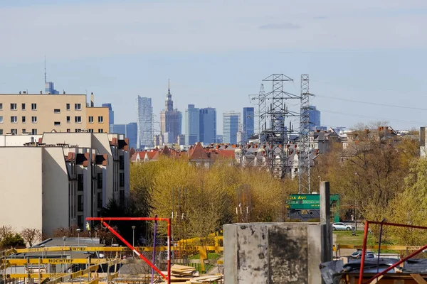 Varšava Polsko Dubna 2022 Celkový Pohled Vícepodlažní Obytné Budovy Sídlišti — Stock fotografie