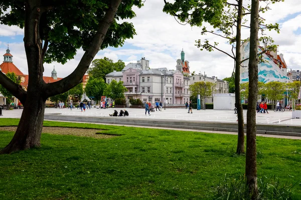 Sopot Polonia Mayo 2022 Pueden Ver Los Edificios Bulevar Gente —  Fotos de Stock