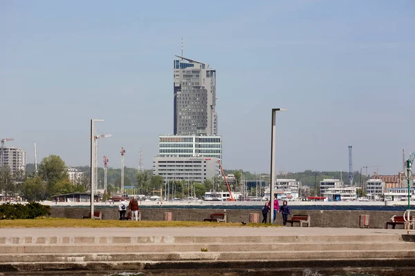 Gdynia Poland May 2022 Southern Pier Port Its Modern Buildings — Foto Stock