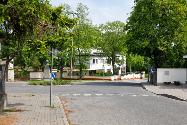Gdynia Poland May 2022 City Streets Small Roundabout Traffic Quiet — Stock Photo, Image