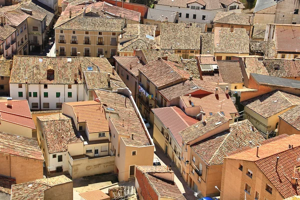 Aerial view of the town of San Esteban de Gormaz in Spain — Stock Photo, Image