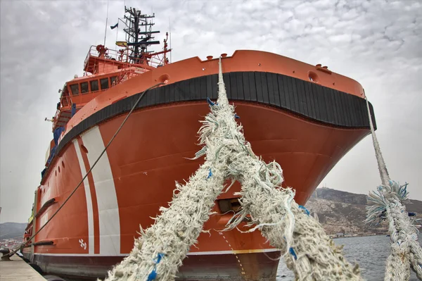 Amarre barco rescate marítimo — Foto de Stock