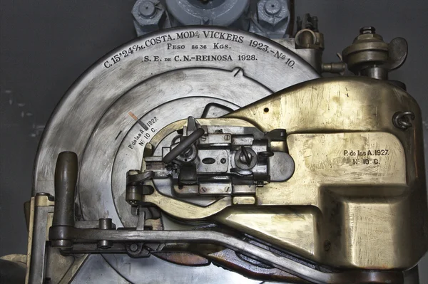 Enorme metralhadora defesa costeira em 1928 — Fotografia de Stock