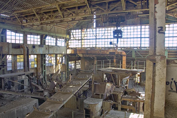 Manufactures machinery abandoned coal processing — Stock Photo, Image