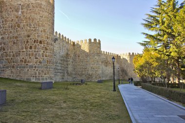 eski duvar çevreleyen şehir avila, İspanya