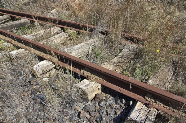 Old abandoned train rails — Stock Photo, Image