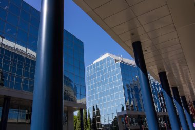 Madrid, İspanya 15 Ekim: modern Cam mimari ile inşa