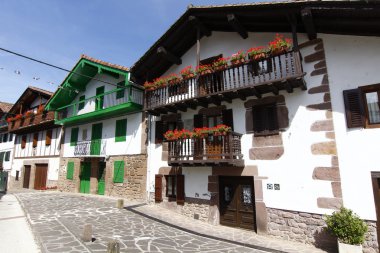 oldukça tipik Evleri Aziz pied de Port, Fransa