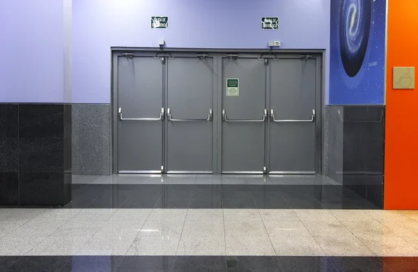 Modern curation emergency exit doors — Stock Photo, Image