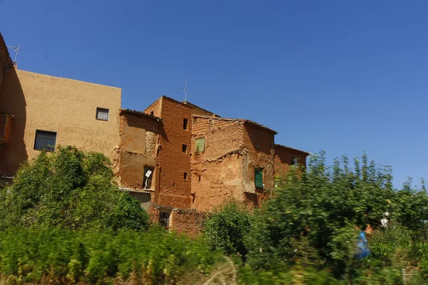 Houses of mud and cement farming village in Ibdes, Spain