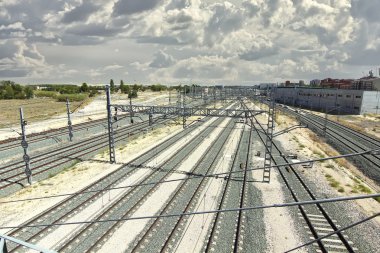 bir tren yolu bakış