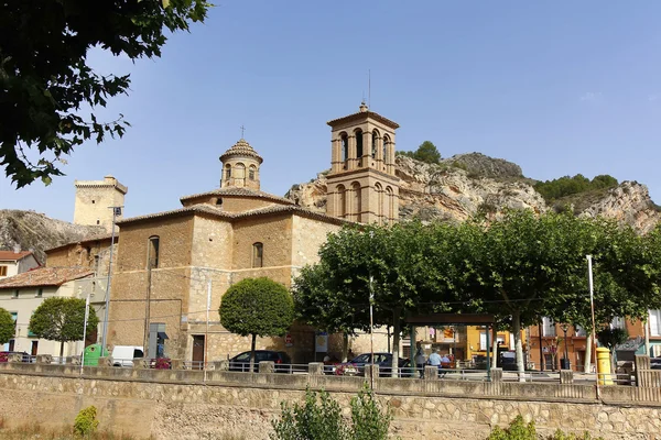 Case nella città di Alhama de Aragon, Spagna — Foto Stock