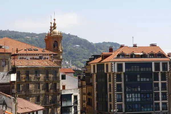 Case nella città di San Sebastian, Spagna — Foto Stock