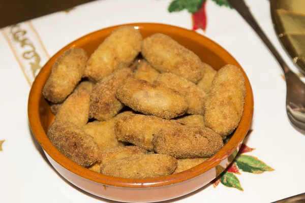 Deliciosos croquetes típicos espanhol — Fotografia de Stock