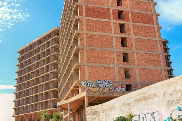 Huge apartment building under construction — Stock Photo, Image