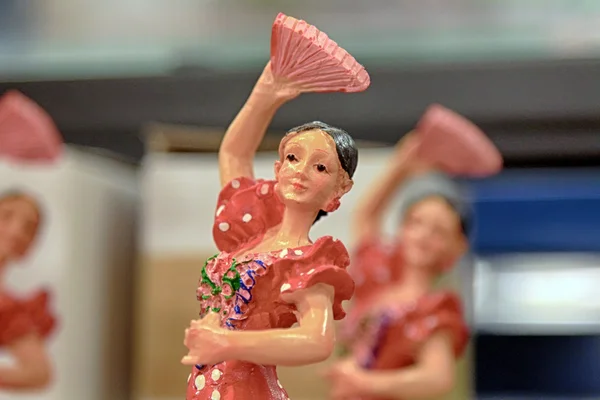 Decorative figures with typical Spanish flamenco dancing — Stock Photo, Image