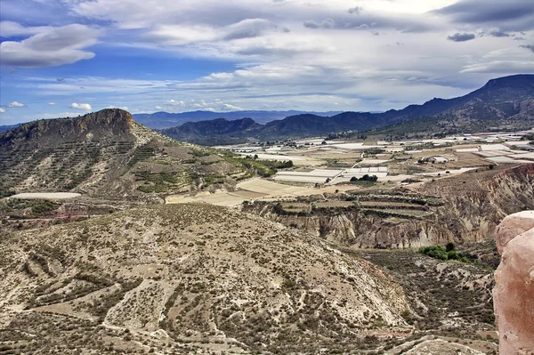 Landscape of the mountains of Sierra Espuña in Cartagena Spain — Stock Photo, Image