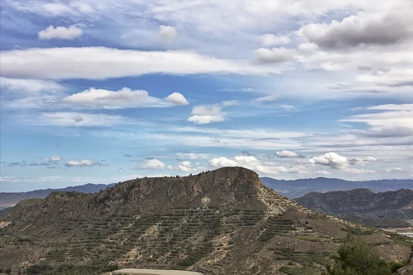 Landscape of the mountains of Sierra Espuña in Cartagena Spain — Stockfoto