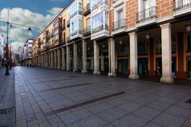 sokaklar ve binalar tipik şehir, palencia, İspanya